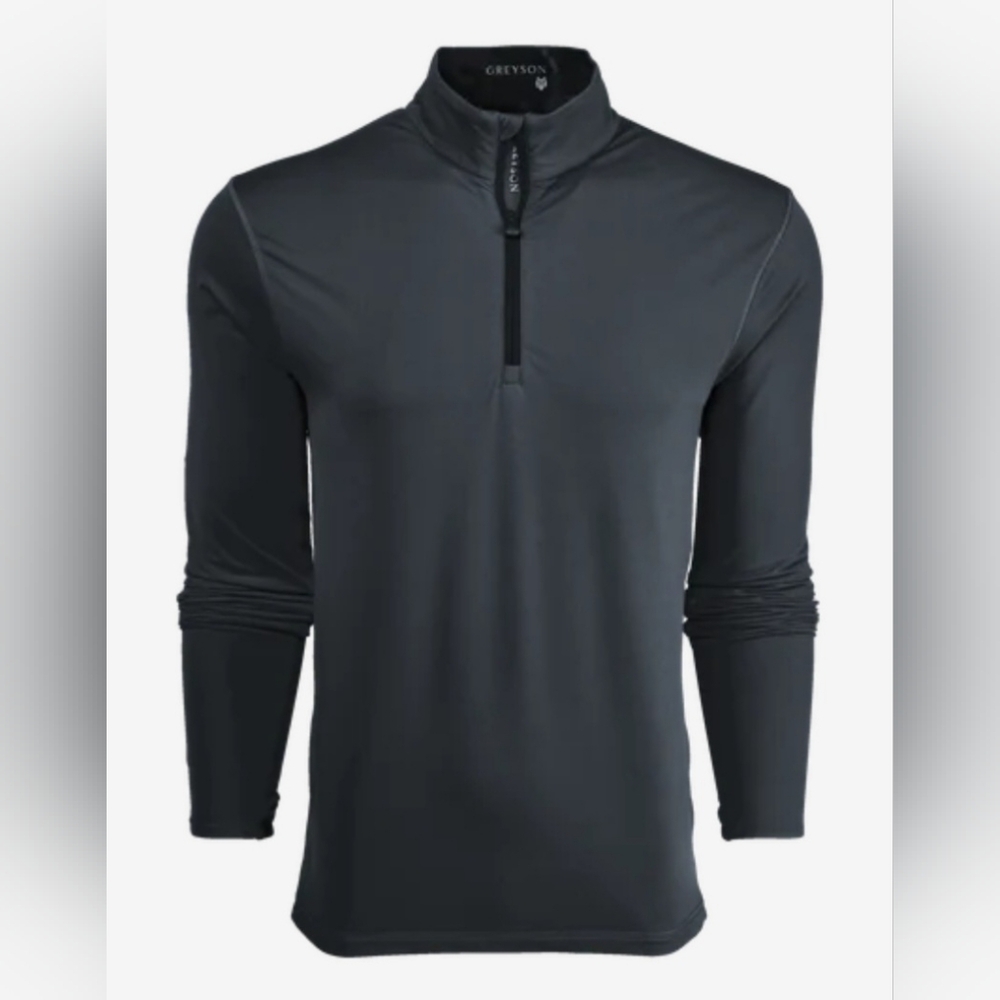 Greyson Golf Pullover Gray Long Sleeve Shirt